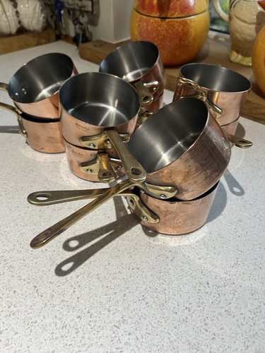 Mauviel mini copper pans - x,